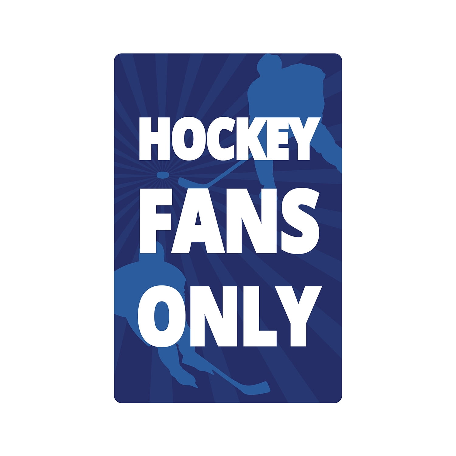 M Fans Only Sign HOCKEY FANS ONLY Aluminum Sign sports game team stick puck coach ...