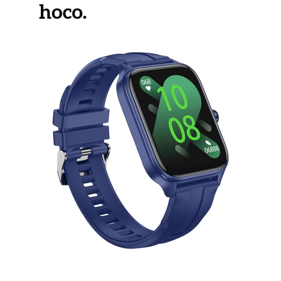HOCO Bluetooth Smartwatch Call Function 1.95" HD Touchscreen 7-Day Battery Life 21 Languages, Multi-Sport Modes (Blue)