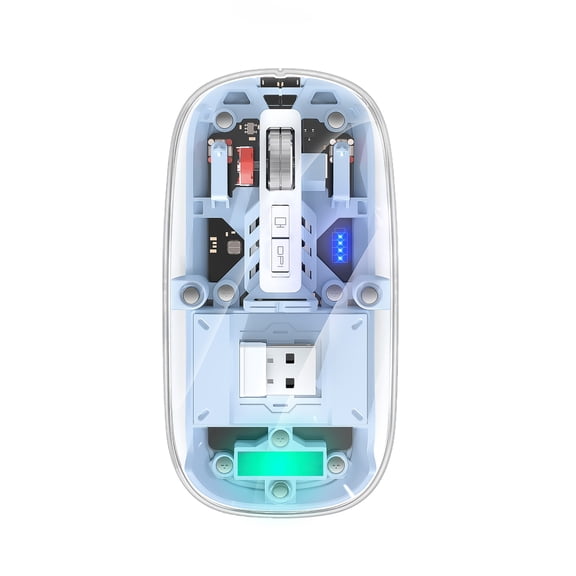 HOCO Slim Wireless Mouse,2.4 GHz with USB Receiver,2400 DPI Optical Tracking Silent Portable Mobile Optical Mice(Blue)