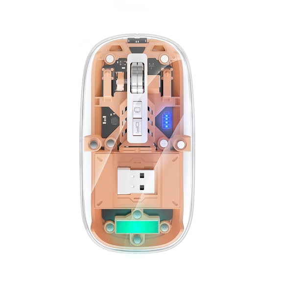 HOCO Slim Wireless Mouse,2.4 GHz with USB Receiver,2400 DPI Optical Tracking Silent Portable Mobile Optical Mice(Orange)