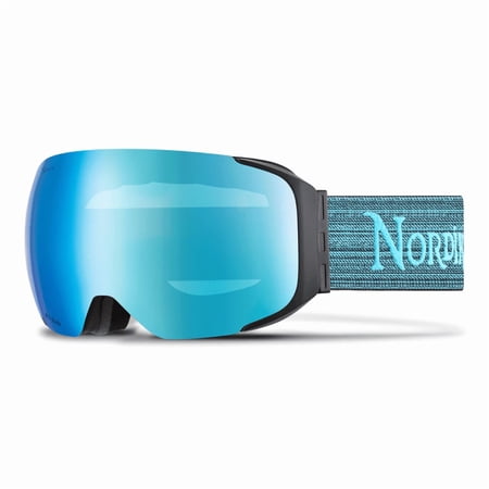 HOD Magnetic Diamant™ Anti-Fog OTG Ice Blue Ski Goggles - Bonus Mirror Lenses