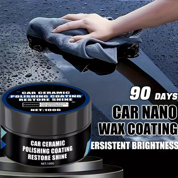 HODWIEQU 100G Car Wax For Coating Scratch Repair Brightness Enhancement Oxidation Protection Paint Care Ceramic Wax Black Free Size