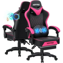 Headrest Pink Gaming Chair With Speakers Pink Gaming Chair With