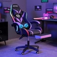 thumbnail image 1 of HOFFREE Gaming Chair with Massage and LED RGB Lights Ergonomic Computer Chair with Footrest High Back Video Game Chair with Adjustable Lumbar Support Linkage Armrest for Home Office, 1 of 10