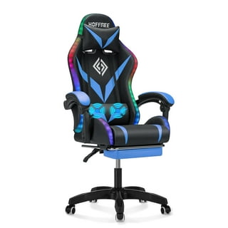  Gaming Chair with RGB LED Lights for 8-14, Video Game Chair,  Ergonomic Racing Chair with Adjustable Lumbar Support and  Headrest,Reclining Gaming Chair Tilt Function and PU Leather for Kids : Home
