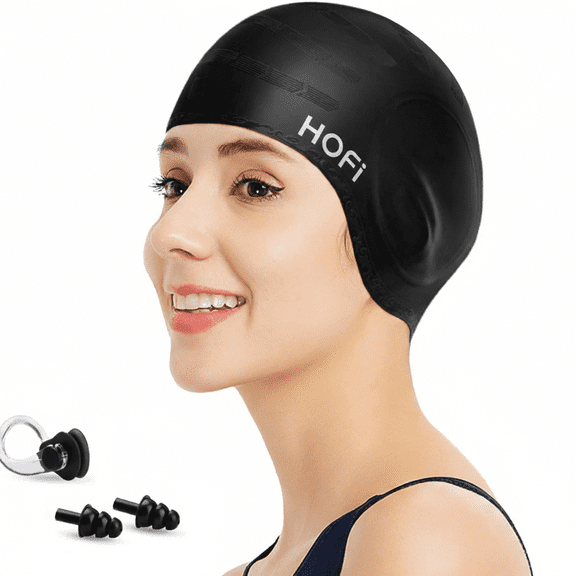HOFI Swim Cap Premium Silicone Lightweight Odorless Secure Fit