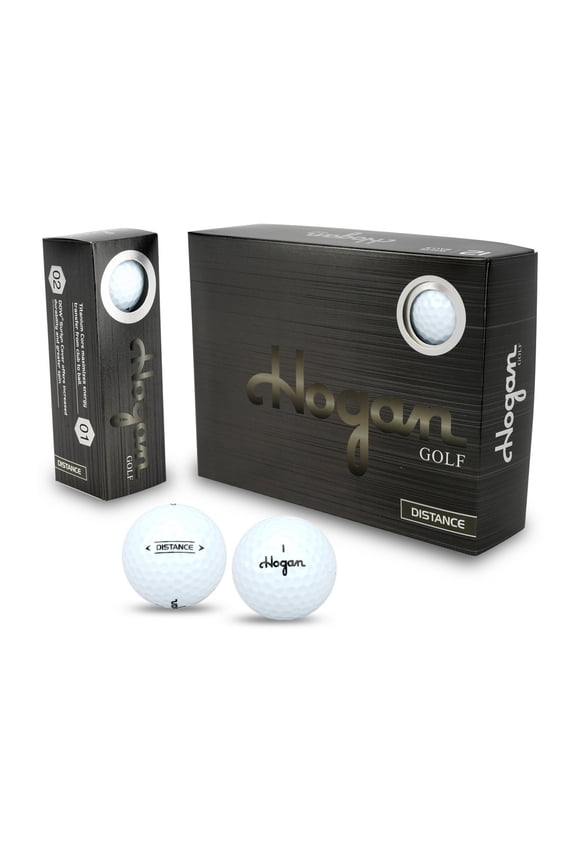 Distance 2 Piece Golf Balls, 12 Pack, White