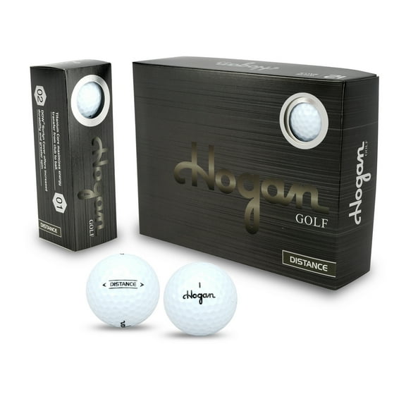 HOGAN Distance 2 Piece Golf Balls, 144 Pack, White