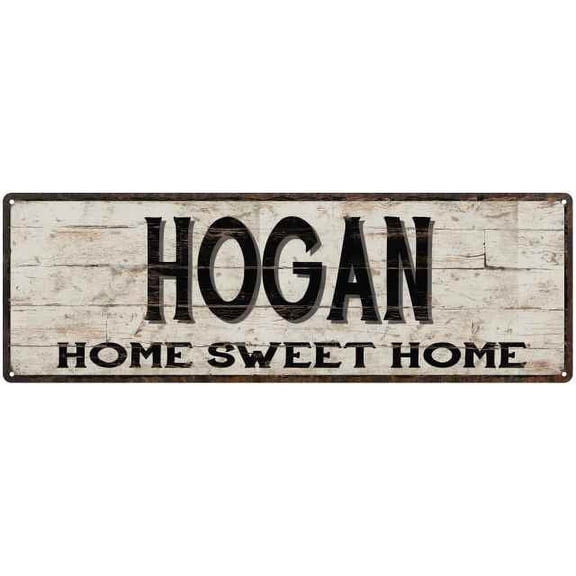 HOGAN Rustic Home Sweet Home Sign Gift 6x18 Metal Decor 106180084488