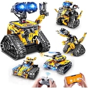 TERRAMUS 5-in-1 Robot Building Set, STEM Building Blocks with Remote & App Control, Transforming Mech Dinosaur & Robot Kit, 520 PCS Educational Toy for Kids 6-12+