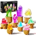 thumbnail image 1 of HOGOKIDS 9-Pack Crystal Rock Building Set with LED Lights, 1170 Pcs Colorful Gemstone Mineral Collection Architecture Kit, Creative DIY Desk Decor Gift for Kids and Adults, 1 of 10