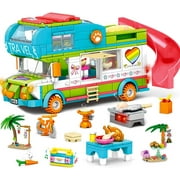 HOGOKIDS Kids STEM Building Toys, 452 PCS Camper Van Playset Building Blocks Toy with Slide Gift for Kids Age 6-15 Years