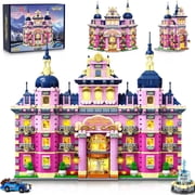 HOGOKIDS Pinkspire Manor Building Set with LED Lights, 1815 Pcs Romantic Princess Castle Architecture, Large Dream House Construction Toy, Ideal Gift for Girls, Teens, and Adults