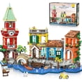 thumbnail image 1 of TERRAMUS Venice Main Street Building Kit with Light, 2155 Pcs City House Architecture Model Home Office Decor Building Blocks Kit, Creative Building Toys for Kids Age 12+, 1 of 9