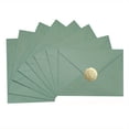 thumbnail image 1 of HOHAHO 100 pack Sage Green A7 Envelopes for 5x7 Cards,Self Adhesive with Golden Wax Stickers,Perfect for Wedding Invitation, Greeting, Birthday Baby Shower Invitations(Envelope 5.25 x 7.25 ), 1 of 8