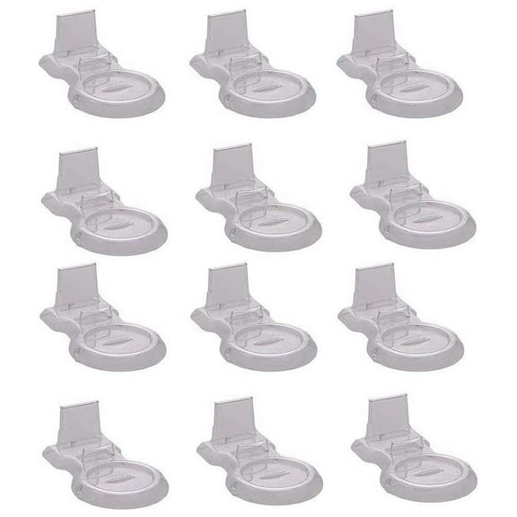HOHIYA 12 Pcs Cup and Saucer Display Stand Teacup Holder Rack for China Coffee Mug Organizer Clear