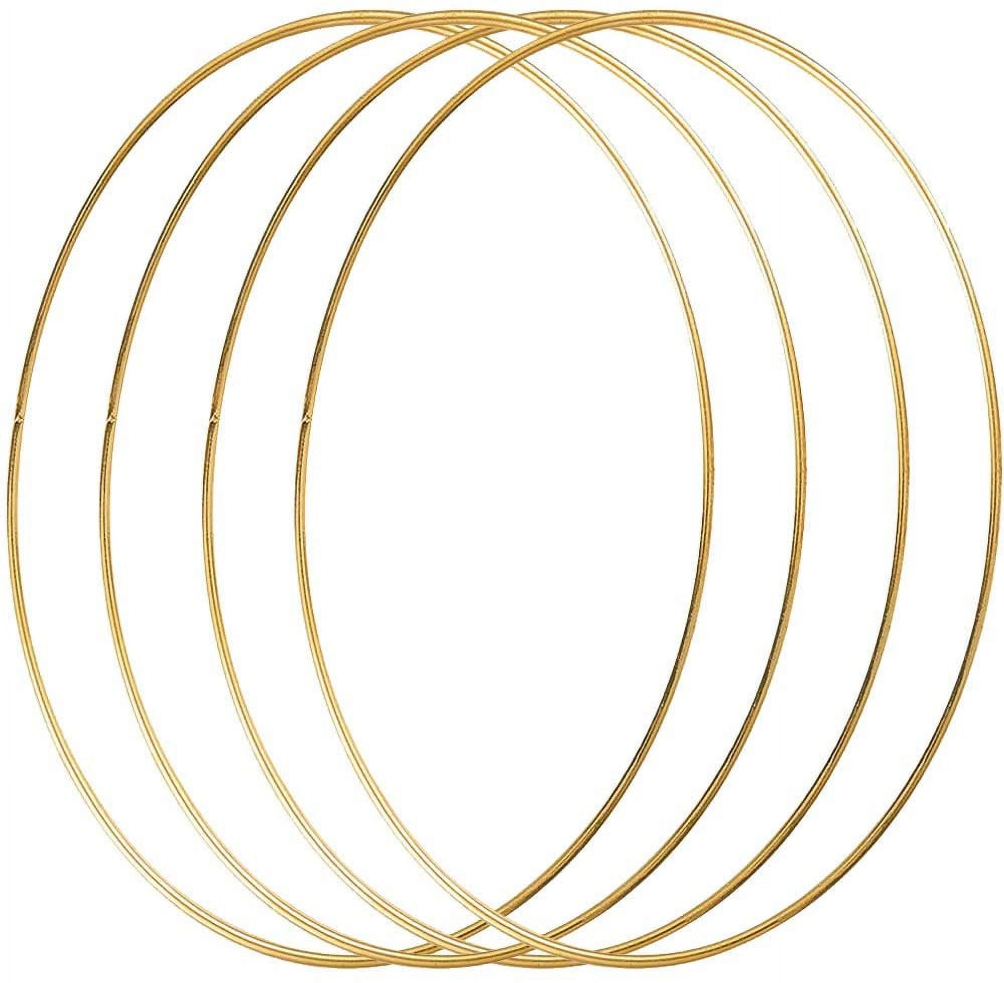16 Pack Foral Hoop 10 Inches Metal Rings for Crafts Macrame Rings Hoop  Wreath Dream Catcher Rings DIY Wreath Candle Rings Wreaths Craft Hoops, Gold