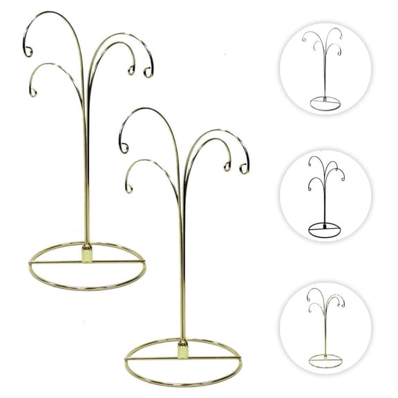 HOHIYA 2 Pcs 12 Inch Ornament Display Stand Holder Hanger Hook Hanging Wire Christmas Easter Decorations 4 Arms