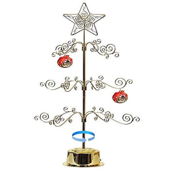 HOHIYA Ornament Display Tree Stand Metal Christmas Rotating Tabletop Easter Egg
