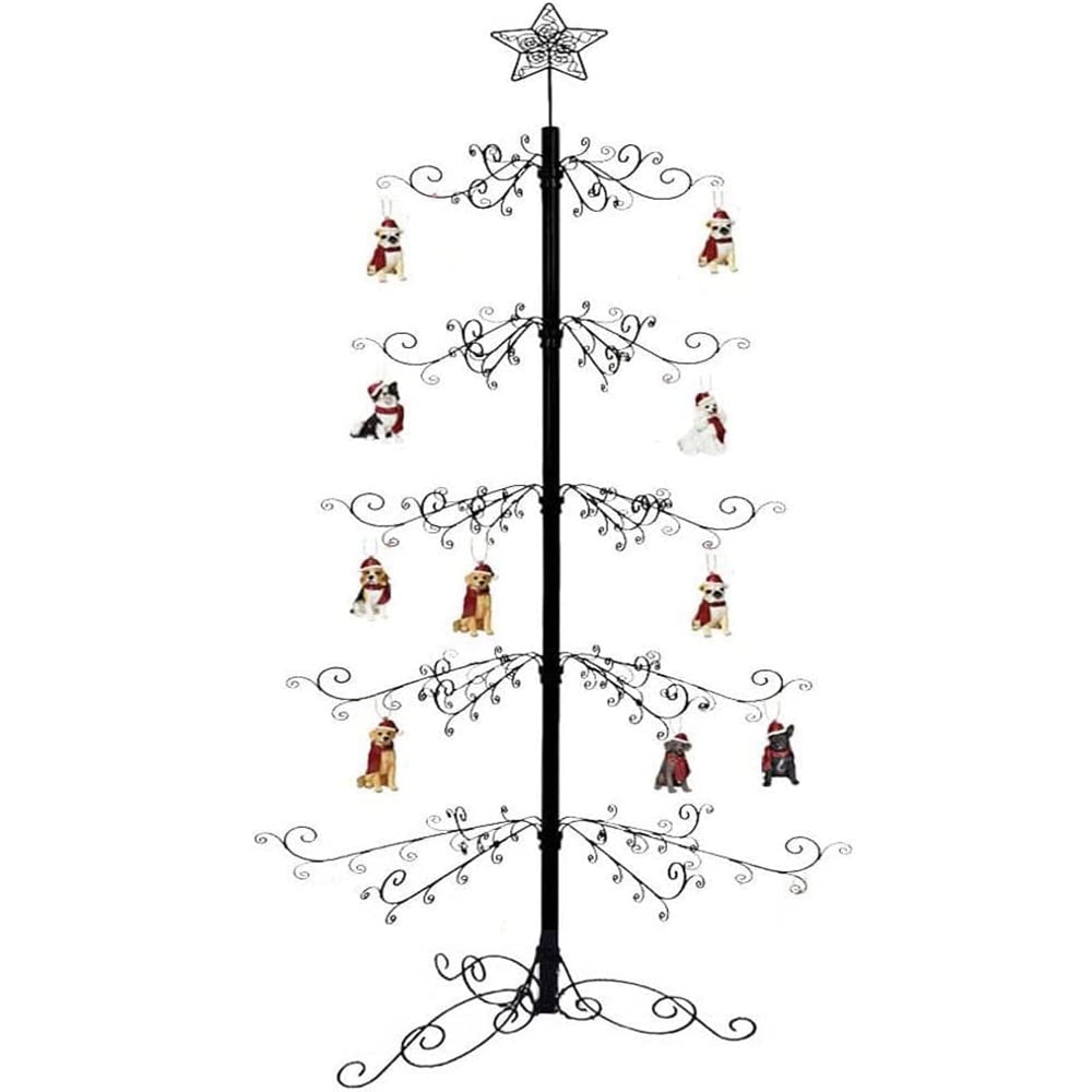 HOHIYA Ornament Display Tree Stand Metal Christmas Wrought Iron Trees