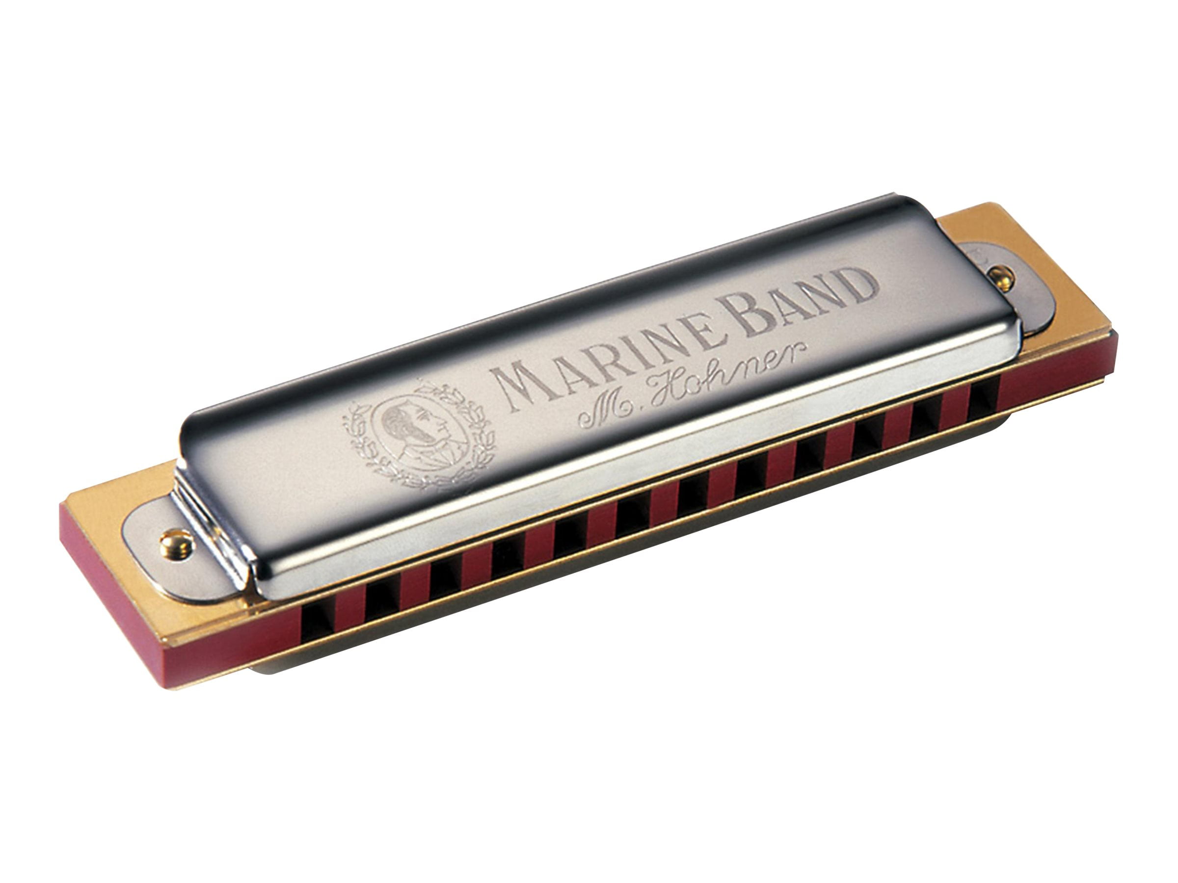 HOHNER Marine Band 1896 Classic - Diatonic harmonica - G key - 10 holes - pear wood - brown - with case