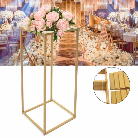 HOHOBLA 10pcs Metal Flower Stand Pedestal Centerpiece Column Rack Wedding Party Decor