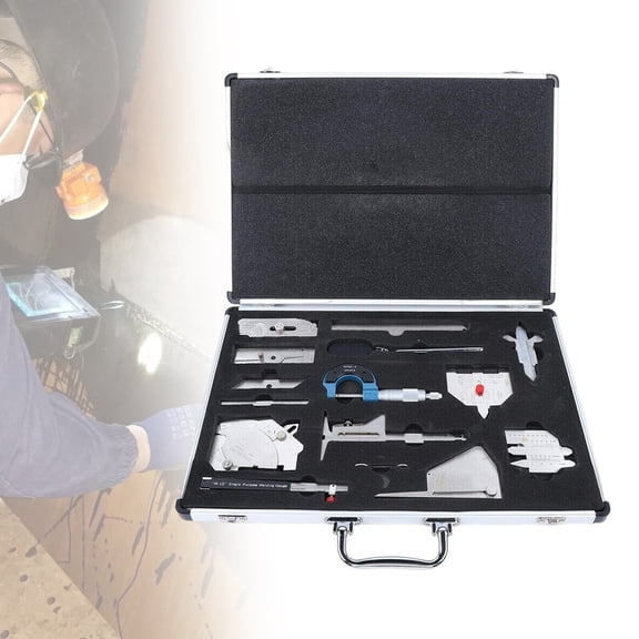 HOHOBLA 13 Pieces Welding Gauge Tool Inspection Kit Welding Inspection Ruler Set w/Case