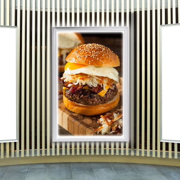 HOHOBLA 18" x 24" LED Backlit Movie Poster Frame Art Picture Frame Photo Frame 110V 10W 2000lux Rectangular Light Box Advertising Display Frame Wall Mount Store Restaurant Sign Board