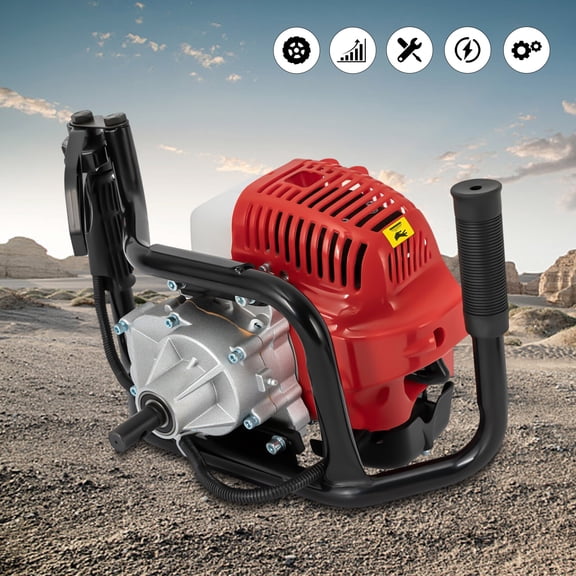 HOHOBLA 2-Stroke Post Hole Digger Engine, 52CC Gas Powered Earth Auger, NO Drill Bits