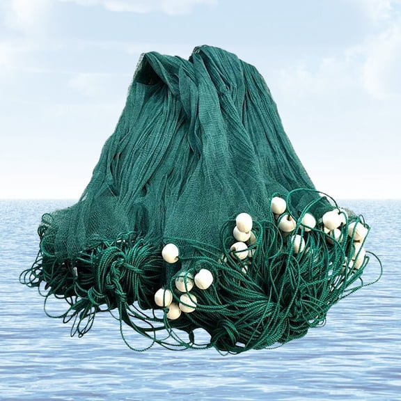HOHOBLA 33Ft Fishing Gill Nets 2cm mesh Beach Seine Drag Nets Float Bobbers Lead Sinker