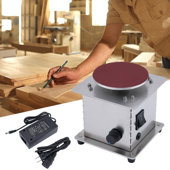 HOHOBLA 4" Disc Sander Electric Polisher Mini Sanding Disc Machine Grinding Tool 6000RPM