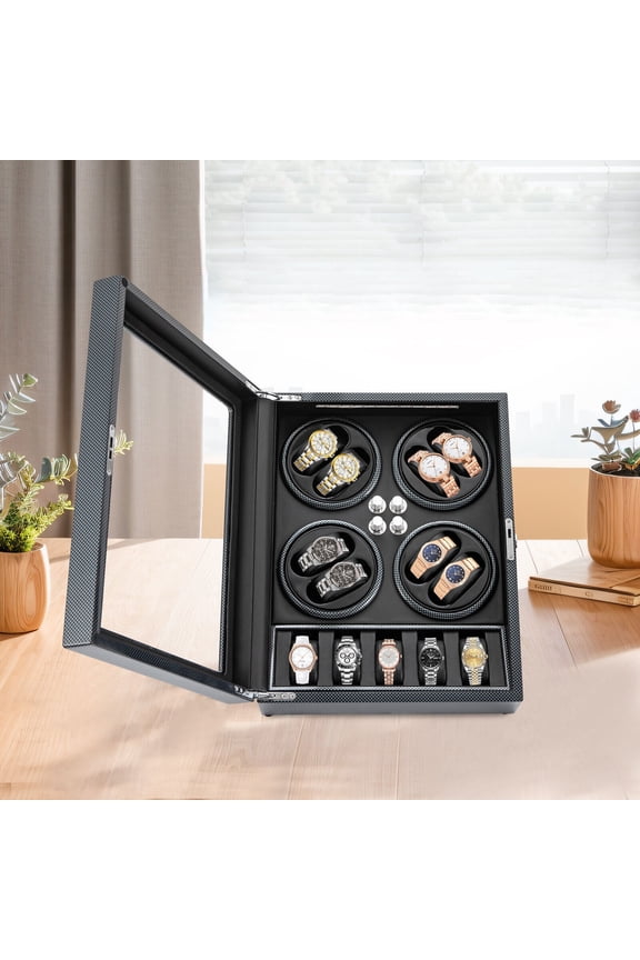 Automatic Rotation Watch Winder Box 10db 8+5 Watches Display Box Storage Case