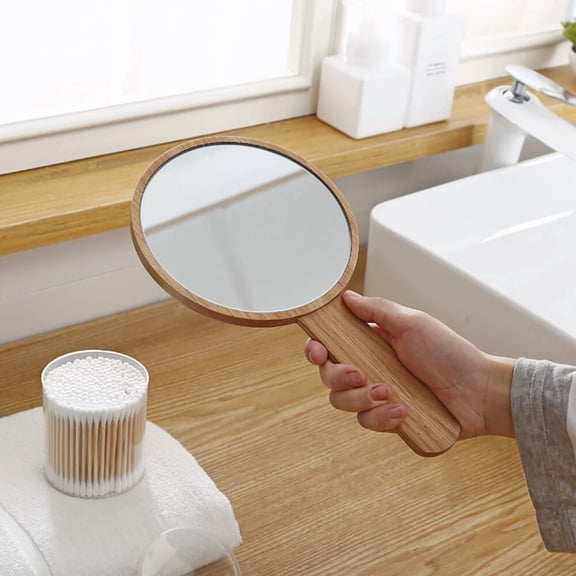 HOHOBLA Extra Large Hand Held Mirror With Handle, Beauty Cosmetic Hand Mirror for Barber & Women Makeup