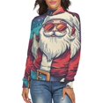 thumbnail image 1 of HOHOHO Gay Santa Rainbow Women's Turtleneck Sweater Long Sleeve Ribbed Fitted Turtle Neck Casual Fall Winter Collection Top M, 1 of 4