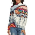 thumbnail image 1 of HOHOHO Gay Santa Rainbow Women's Turtleneck Sweater Long Sleeve Ribbed Fitted Turtle Neck Casual Fall Winter Collection Top S, 1 of 4