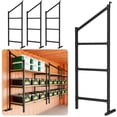 thumbnail image 1 of HOHYN 4-Pack of 3 Tier Shipping Container Shelving Bracket,1100 lbs Capacity - Black Powder Coated Steel Shelf Brackets for Heavy Duty Trailer Containers- Easy to Assemble & Remove, 1 of 8