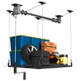 thumbnail image 1 of HOHYN 47.24″ Heavy-Duty Garage Storage Lift System, 400 lbs Ceiling Storage Lift with 130″ Lifting Range & Safety Lock, Adjustable Ceiling SAM Storage for Up to 13 ft Ceilings, 1 of 9