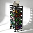 thumbnail image 1 of HOHYN 50 Can Spray Paint Storage Rack, Rolling Spray Bottle or Lube Holder, Metal Aerosol Storage Cart, Aerosol Can Holder Rack, Paint Bottle Organizer for Garage And Craft Workroom, 1 of 7