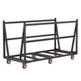 thumbnail image 1 of HOHYN 70.9" Heavy Duty Panel & Lumber Truck Cart, 3000 lbs Load Capacity with 360° Brake Wheels, Adjustable Rack for Plywood, Sheetrock, Windows & Logs, 1 of 7