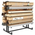 thumbnail image 1 of HOHYN Heavy-Duty Lumber Storage Rack & Pipe Rack | Adjustable Cantilever Rack with 2000LB Load Rating | X-Braced Steel Frame for Factory, depot & Home Use Black, 1 of 8