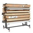 thumbnail image 1 of HOHYN Heavy-Duty Mobile Lumber Rack & Pipe Rack | 8-Bin Storage System with 2,000 LB Load Rating​ | Industrial Rolling Platform Base, Fork Pockets & Locking Casters, 1 of 8