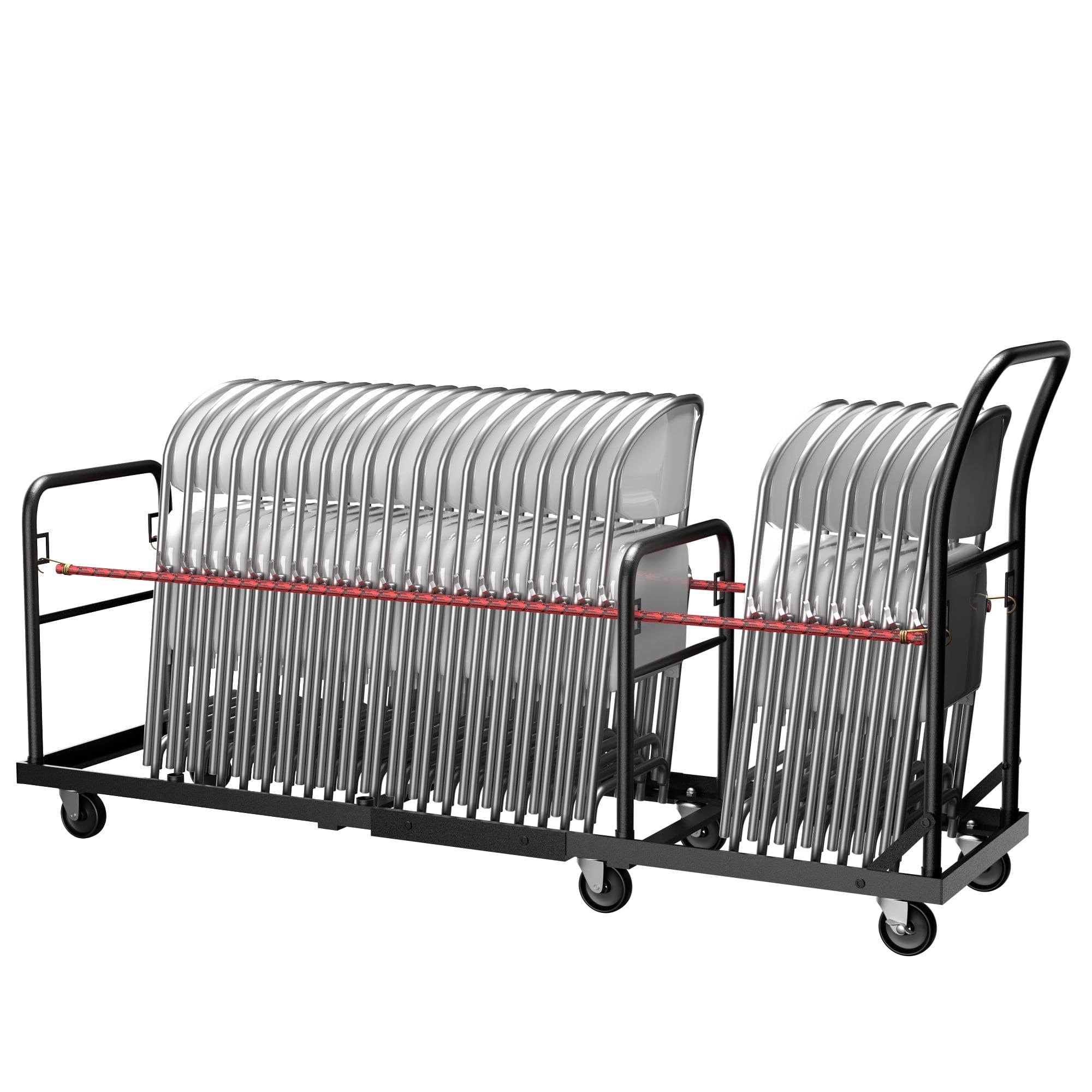HOHYN Industrial Folding Chair Hand Truck | 6-Wheel Stability System, 2000LB Load Rating, All-Terrain Mobility | Perfect for Event Venues, Banquet Halls and Hospitality Use