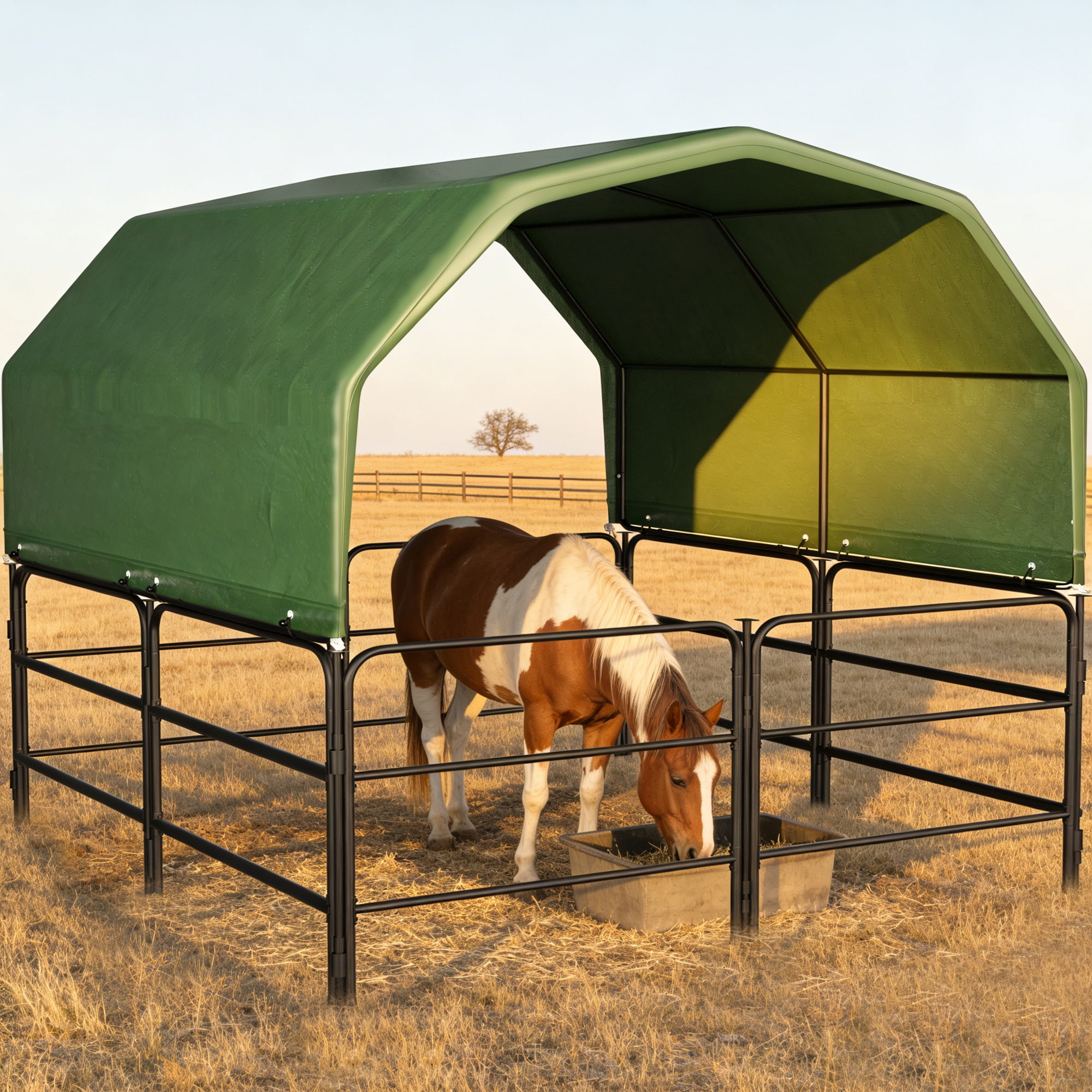 HOHYN ShelterLogic 12'x12' Horse & Livestock Shelter Enclosure Kit ...