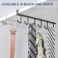 thumbnail image 1 of HOIN Cabinet Hook Wall Hanging Cup Holder Shelf Storage Rack Organizer for Kitchen-Black, 1 of 6