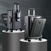 HOIN Hardside Luggage Gray 20in Carry on Luggage High Quality Expandable Lightweight Suitcase