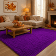 thumbnail image 1 of HOISUN 4x6 ft Soft Shag Area Rug for Bedroom Living Room, Fluffy Plush Non-Slip Carpet, Purple, 1 of 10