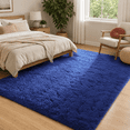 thumbnail image 1 of HOISUN 5x8 ft Soft Shag Area Rug for Bedroom Living Room, Fluffy Plush Non-Slip Carpet, Sand Teal, 1 of 10