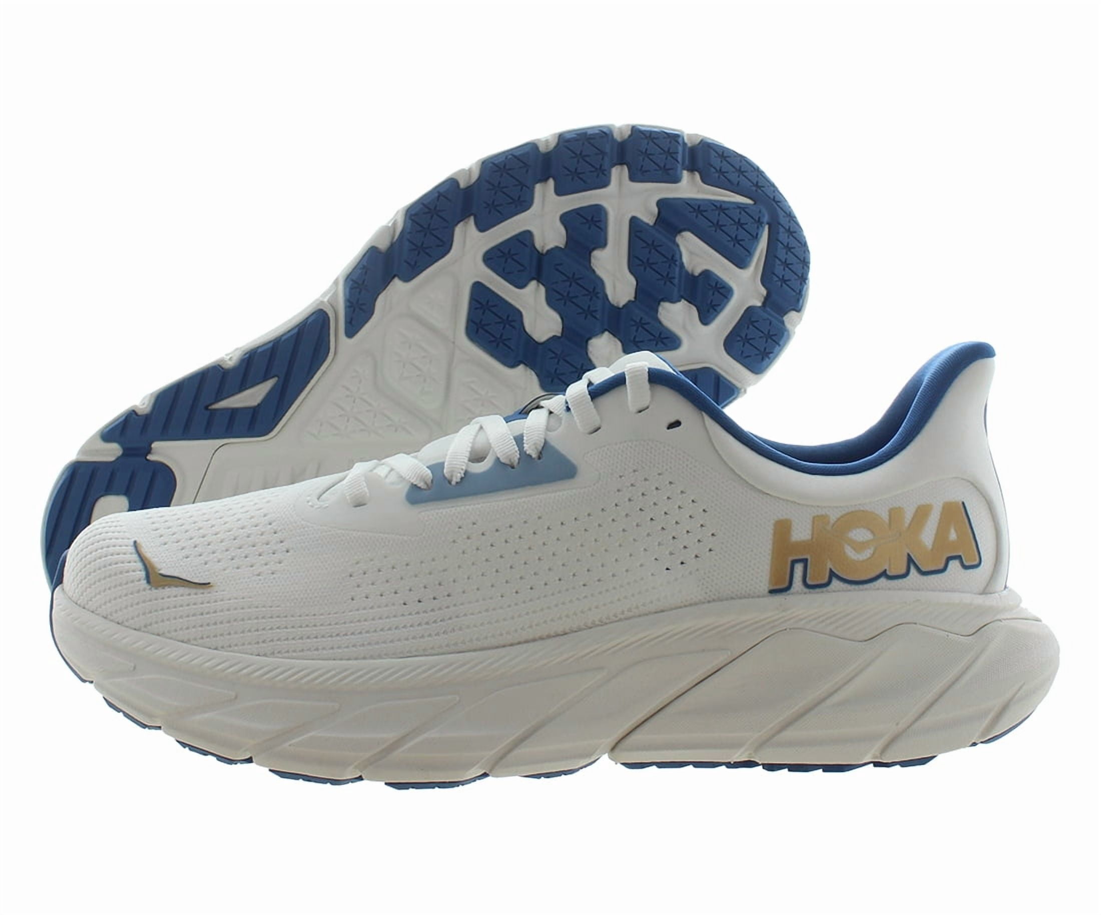 HOKA Arahi 7 Mens Shoes Size 9.5, Color: Frost/Gold  display picture 1