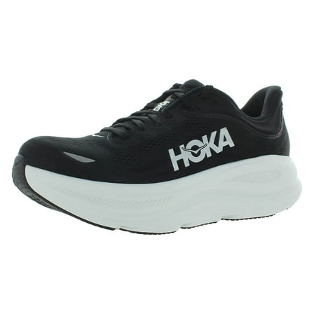 HOKA Bondi 9 Mens Shoes Size 11, Color: Black/White