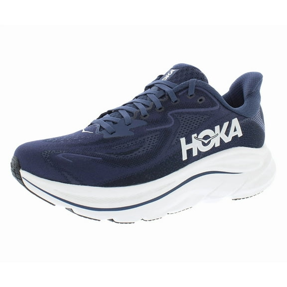 HOKA Clifton 10 Wide Mens Shoes Size 11.5, Color: Navy/White
